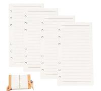 A6 Refill Paper, 4 Pack 45 Sheets A6 Binder Paper, 6 Holes Lined Loose Leaf, Smooth Writing Planner Inserts for Journal Notebook Diary DIY Projects