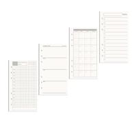 A6 Refill Paper Planner Inserts Loose Leaf Filler Paper 4 Pack, Undated Daily, Weekly, Monthly Plan & To Do List Pages 6-Hole Punched Binder Refills for 6-Ring Notebook Organizer (A6)