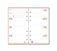 A6 Refillable Pages, 6 Holes Colored Refill Notebook Executive Personal Organiser For Writting Your Daily/Weekly/Monthly Plan (40 Insert Pages, Pack of 2)