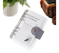 A6 Refillable Planner Binder | Clear 6 Ring Binder Planner,Work Notebook for Cleaning Vacation Health Exercise Workout Reading Task Management Offices