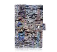 A6 Ring Binder Cover Soft PVC 6 Hole Ring Binder Refillable Paper Binder Waterproof Loose Leaf Notebook Folder Personal Planner Binder Cover for Diary, Office, Home, School-Silvery Black