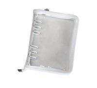 A6 Ring Binder Folder, Clear PVC Photocard Album for K-Pop Collectors, Soft Refillable Notebook Jacket with Cute Flower Zip Charm, Ideal for Trading Cards & Scrapbooking