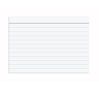 A6 Ruled Index/Revision Cards, Pack of 100, 300gsm Board, Zero Plastic Packaging