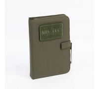 Mil-Tec Tactical Small Notebook - Padded, 2 Pencil Pouches & Mil-Tec Patch - Olive