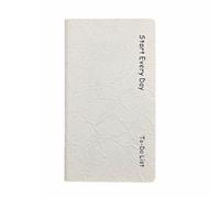 A6 Undated Daily Planner Notebook Portable Organizer Appointment Book Journal Pocket Time Managemet Diary (White)