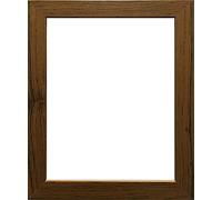 A6 Walnut wooden effect Photo / Picture frame Wall Mountable with acrylic display
