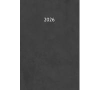 A6 Wochentaschenkalender 2026: Weekly Planner Kalender, 2 Seiten pro Woche. Kompakter Buchkalender, Mini Planer, Jahresplaner, ... Grau