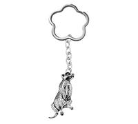 A61 Meerkat Pewter Emblem On A very strong Cloud / Flower keyring hold multiple keys 3D