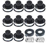 A6226 Line Spool for Black and Decker RS-136-BKP/682378-02 Tipp Automatic Grass Trimmer, Compatible with GL250/GL310/GL360/GL360SB Models, 10 Spool + 2 Axle Covers + 2 Spring ing