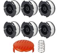 A6481 A6485 Black and Decker Strimmer Spools Set of 6 Spools, 1 Cover and 1 Spring