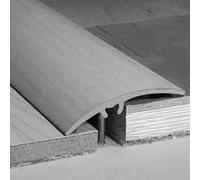 A65 50mm Aluminium Wood Effect Door Threshold Strip - White Oak, 0.93m