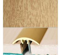 A66 32mm Aluminium Wood Effect Door Threshold Strip - Sandy Oak, 0.93M