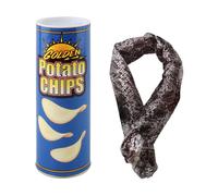 (A6852) Compact Trick Toy Snake In Potato Chip Can For Surprise And Then Cover
