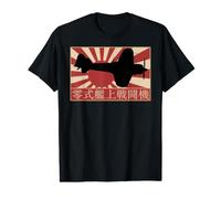 A6M Zero Japanese WWII Fighter Aircraft Japan Flag Value Graphic T-Shirt
