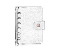 A7 Binder Cover, Clear Soft PVC 6 Hole Ring Binder Refillable Paper Binder Waterproof Loose Leaf Notebook Folder Personal Planner Binder Cover for Diary, Office, Home, School