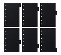 A7 Dividers Sturdy Plastic Planner Inserts 6-Tab Page Protectors for 6-Ring Binders, Agenda, Notebooks Inserts (A7)