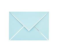 A7 Envelopes - V Flap Foil Border Luxury Mailing Envelopes for 5" x 7" Cards - for Wedding, Invitations, Baby Shower, Photos, Graduation, Birthday, Bridal Shower - 5.25" x 7.25" (Baby Blue, 25 Pack)