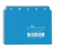 Durable A7 Index Card Set | Includes Printed A-Z Tabs | Blue | Made of Strong PVC | Perfect for Organising Documents | Pack of 1