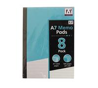 A7 Memo Notepads, Pack of 8 - Each 100 Pages, Ruled - Size 105mm x 74mm