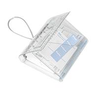 A7 Notebook - PVC, Transparent Refillable Tri Fold Accordion Style Diary, Slim Pocket Planner Binder Journal | Multi Pocket Portable Writing Organizer With Clear Cover For School Office Tra