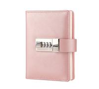 A7 Notebook with Combination Lock Password Lock Leather Notepad Secret Diary Journal 96 Sheets