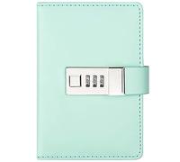 A7 Notebook with Combination Lock Password Lock Leather Notepad Secret Diary Journal 96 Sheets