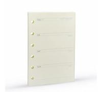 A7 Planner Refill, A7 Agenda Refill for Filofax,6 Hole/100gsm,4.84 x 3.23'', Harphia(Weekly Plan)