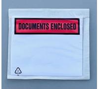 A7 Printed Document Enclosed Self Adhesive Labels/Pouches/Wallets - 113mm x 100mm - Pack of 100