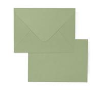 A7 Sage Green Envelopes 100 Pack, Goefun 5x7 V Flap Printable Envelopes for Invitation, Gift Cards, Birthday, Graduation, 5.25 x 7.25 in, 120GSM