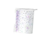 A7 Size Glitter Stationery Binder Notebook Shell Pocket Notepads DIY Postcards Collect Portable Hand Account Book(A7-Star Purple)