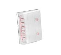 A7 Size Glitter Stationery Binder Notebook Shell Pocket Notepads DIY Postcards Collect Portable Hand Account Book(A7-Pink)