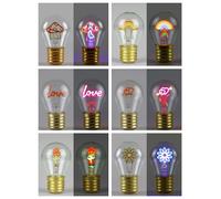 A70 5V rechargeable light bulb with one arrow through the heart modeling plasti dimmable creative decorative desk bedroom lamp