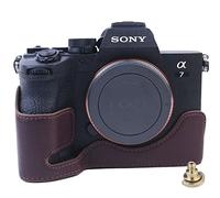 A7M4 Handmade Leather Case, Handmade Genuine Real Leather Half Camera Case Bag Cover for Sony A7M4 A74 Digital Camera,A4M4 Accessories