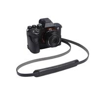A7M5 Handmade Leather Camera Case Cover for Sony Alpha 7 V/ILCE-7M5 Vintage Genuine Leather Half Body Wrap Protector (Black Set)