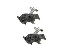 A8 Badger BLACK fine English pewter design cufflinks