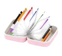 A8 Waterproof Pill Organiser Set with 7/14 Colour-Coded Pill Pouches, Portable Reusable Binder Design with Zipper, 7-14 Day Travel Pouch for Vitamins & Supplements -Pink 14pcs Set