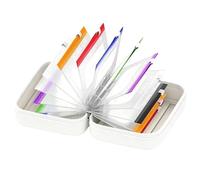 A8 Waterproof Pill Organiser Set with 7/14 Colour-Coded Pill Pouches, Portable Reusable Binder Design with Zipper, 7-14 Day Travel Pouch for Vitamins & Supplements -White 14pcs Set