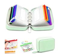 A8 Waterproof Pill Organizer Set, 14 Colour Pill Pouches for Travel, 7-14 Day Weekly Medicine Pill Organiser, Reusable Zippered Binder Pill Storage Bag, Large Weekly Travel Medicine Organizer