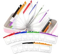 A8 Waterproof Pill Organizer Set, Pill Pouch Set with 14 PCS Zippered Pill Pouches, Twice-Daily Large Pill Organizer for Seven Days, Color-Coded, Reusable Travel Medicine (Pink,A8)