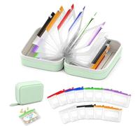 A8 Waterproof Pill Organizer Set with 14 Color-Coded Pouches,Reusable Travel Medicine Organizer, 7-14 Day Travel Pill Organizer,Tablet Organiser for Vitamins, Supplements & Medicine (Green)
