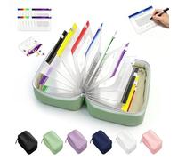 A8 Waterproof Pill Organizer Set with 14 Pill Pouches for Travel (Green,A8-14)
