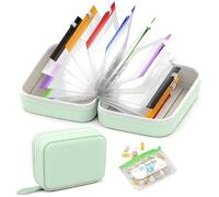A8 Waterproof Pill Organizer Set with 7/14 Color-Pill Pouches, Large Weekly Travel Medicine Organizer,Zippered Pill Pouch Reusable Mini Seal Storage Bags 7-14 Day Self Sealing Travel (Green-14 Bags)