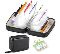 A8 Waterproof Pill Organizer Set with 7/14 Color-Pill Pouches, Large Weekly Travel Medicine Organizer,Zippered Pill Pouch Reusable Mini Seal Storage Bags 7-14 Day Self Sealing Travel (Black-7 Bags)