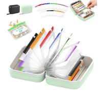 A8 Waterproof Pill Pouch Set, A8 Waterproof Pill Organizer Set with 14 Color-Pill Pouches, Reusable Travel Medicine Organizer, Zippered Pill Storage for Fish Oils, Vitamins (Green-1pc)