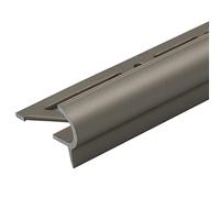 A80 29mm x 17mm x 10mm Aluminium Stair Nosing Edge Trim Step Edging for Tiles - INOX, 2.5m