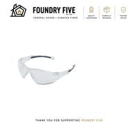A800 Sporty Safety Glasses - Clear Anti-Scratch Lens, Translucent Frame, One ...
