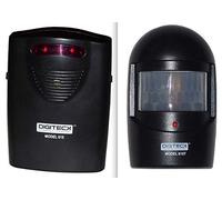 A9-NEW IN BLACK WIRELESS WEATHERPROOF GARDEN,DRIVEWAY,GARAGE,OUTBUILDING BURGLAR VISUAL ALERT LED ALARM
