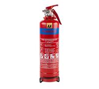 Aa 1 Kg Fire Extinguisher Aa 6653 - Uses Abc Powder Small Fires - Lightweight Easy Use Uk Made 5 Yr Warranty, 1000 G, Red