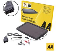 The AA Car Battery Charger 5060114614185 – 12V Solar-Powered Trickle Charger – Black