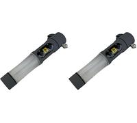 AA 3-in-1 Emergency Flashing Beacon Torch Glass Hammer Seatbelt Cutter Rescue Tool for Cars and Other Vehicles AA1306, Grey (Pack of 2)